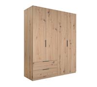 Armadio PACIANO a 4 ante battenti e 2 cassetti in laminato, LAP 162,2x200x58 cm