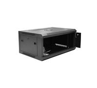 4U wall mounting cabinet 19" rack 600x450, glass door, mounted, 60kg, grey (RAL 7035)