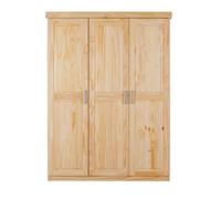 Inter Link - Armadio - Armadio ad ante battenti - Armadio per la biancheria - Armadio - Armadio per la camera da letto - 2 ante - Pino massiccio - Pelle - Laccato naturale