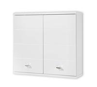 Armadio pensile Pool per il bagno, bianco, stile contemporaneo, con molto spazio per riporre oggetti, 76 x 71 x 23 cm (larghezza x altezza x profondità)