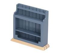 Armadio per Bambole con Design in Miniatura, Scala 1:12 (BLUE) | Legno composito, per modelli da interni, giochi di ruolo, esposizione verticale