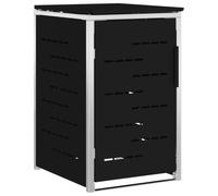 Armadio per bidoni della spazzatura, nero, 1 bidone da 240 l | Design espandibile, chiusura magnetica, coperchio soft-close, pannelli di ventilazione per il controllo degli odori