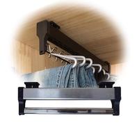 Armadio per binario per armadio per spin-out orretta per ganci estendibile Pantaloni a portata di vecchiaia Acciadata Assiccato Asta a push-pull-pull Gara del guardaroba tubo (dimensioni: 542 mm) LWX