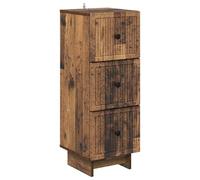 Armadio per cassetti vintage in legno di ingegneria 33 x 34,5 x 90 cm | Elegante design retrò, cassetti scorrevoli scorrevoli, fissaggio a parete sicuro, facile manutenzione con panno umido
