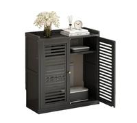 Armadio per contenitori per router wireless con 2 scaffali, supporto modem freestanding per l'ufficio domestico, organizzatore di console multimediali ventilate per la gestione dei cavi, unità di stoc