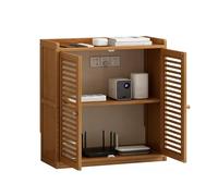 Armadio per contenitori per router wireless con 2 scaffali, supporto modem freestanding per l'ufficio domestico, organizzatore di console multimediali ventilate per la gestione dei cavi, unità di stoc