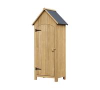 Outsunny Capanno Porta Attrezzi da Giardino 77.5x54.2x179.5 cm Color Legno
