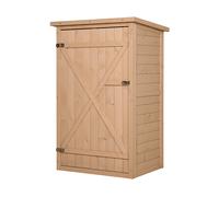 Outsunny Casetta da Giardino in Legno di Abete Impermeabile, Capanno Attrezzi da Esterno 75x56x115cm Aosom