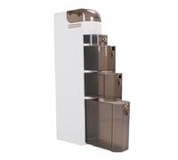 Armadio per la Memoria del Bagno, Cabine Mobile a Magazzino Stretto Trasparente Slim Pp -PC con 4 Ruote per la Cucina (Dimensione di 5 livelli: 26x26x71cm)