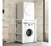 Armadio per lavatrice a tamburo, unità di stoccaggio della lavatrice, kit impilabile per lavatrice e asciugatrice, mensola per bagno, cucina, balcone, lavanderia, capacità del cuscinetto: 300 kg