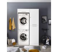 Armadio Per Lavatrice Asciugatrice Armadio Alto 117 Cm Bianco Clara Respekta