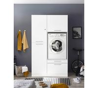 Armadio Per Lavatrice Asciugatrice Armadio Alto 117 Cm Bianco Clara Respekta
