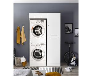Armadio Per Lavatrice Asciugatrice Armadio Alto 117 Cm Bianco Clara Respekta