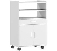 Armadio per microonde bianco con doppie ante Der Wheels Versatile Sto mensola per cucina nizat e Easy li.