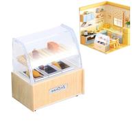 Armadio per pane in miniatura, armadietto per display da forno in miniatura | 1:12 per piccoli dessert Modello di supporto - OB11 Photo Props per casa, tavolo, mensola, stanza per