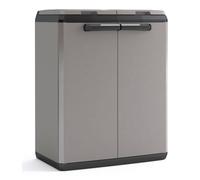 Keter cassonetto riciclaggio rifiuti split basic grigio e nero 85 cm
