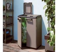 Keter cassonetto riciclaggio rifiuti split basic grigio e nero 85 cm
