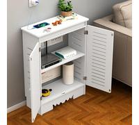 Armadio per router WiFi, armadio WiFi da pavimento, scatola di immagazzinaggio router in piedi, striscia di alimentazione e gestione dei cavi, mensola modem router