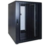 Armadio per server 22HE da 19 pollici, con porta frontale perforata (LxPxA): 800 x 1000 x 1200 mm, nero, portata 800 kg