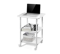 Armadio per stampante da tavolo per stampante a 3 livelli rimovibile per macchina stampante da pavimento supporto regolabile rack di stoccaggio bianco/nero ufficio archiviazione e organizzazione