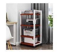Armadio per stampante da tavolo per stampante a 4 ripiani rimovibile supporto stampante in metallo mensola cassetto stampante supporto per ufficio archiviazione e organizzazione (colore: B, taglia