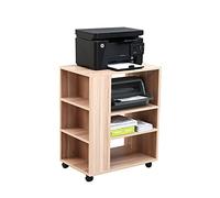 Armadio per stampante da tavolo per stampante, mensola per stampante, mensola da pavimento a soffitto, armadio da scrivania con ruote per ufficio, archiviazione e organizzazione (colore: ottone