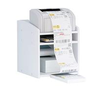 Armadio per stampante da tavolo per ufficio a 3 piani mensola per stampante verticale da tavolo rack multifunzione per ufficio archiviazione e organizzazione (ottone piccolo)