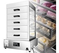 Armadio per Vapore in Vetro a 5/6/7Strati, Vaporiera Elettrica per Alimenti, Allarme Di Ebollizione a Secco, Macchina per Panini Al Vapore a 4 Fori, Per Vaporiere Da 12~26/48~52Cm,A