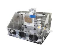 Armadio per vernice spray con condotto d'aria da 1,5 m, design trasparente, temperatura colore 6400 K, 3 livelli regolabili, 100-300 W per una verniciatura a spruzzo efficiente