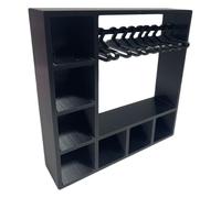Armadio per vestiti per bambole, 15,5 x 15,5 x 4 cm, per riporre accessori, mobili per casa delle bambole con 10 ganci, organizer stampato in 3D, per bambole Barbie, vestiti, scarpe, cappelli