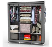 Armadio pieghevole 130x175x45 cm Armadio in tessuto Tela CampeggioAppendiabiti