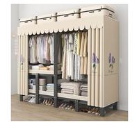 Armadio pieghevole e portatile, organizer in metallo per appendere indumenti, design robusto per camera da letto e dormitorio