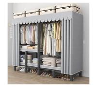 Armadio pieghevole e portatile, organizer in metallo per appendere indumenti, design robusto per camera da letto e dormitorio