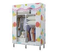 Armadio pieghevole in tessuto con appendiabiti e mensole, armadio portatile per camera da letto e spogliatoio, bianco, 90 x 46 x 170 cm, soluzione salvaspazio