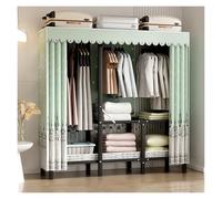 Armadio pieghevole per armadio, appendiabiti resistente con copertura, appendiabiti portatile per appendere vestiti, organizer in metallo, soluzione per camera da letto, soggiorno, dormitorio