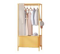 Armadio pieghevole portatile di grande capacità con cesto portaoggetti e ganci multifunzionali per organizzare dormitorio e camera da letto