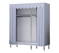 Armadio pieghevole portatile in tela con asta appendiabiti, semplice armadio per camera da letto e soggiorno, struttura in tubo d'acciaio resistente