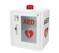 Armadio porta defibrillatore AED con chiave/allarme - Scatola di allarme per defibrillazione cardiaca in acciaio da parete per casa, ufficio, assistenza infermieristica, autobus - Adatto alla maggio