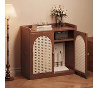 Armadio Porta Router Wifi in Bambù,Scatola Router WiFi Scatola di Immagazzinaggio, Con Ripiani Regolabili Armadio Multifunzionale Indipendente Con 2 Ante,Per Soggiorno E Uffici.(Brown,59*25*67cm)