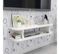 Armadio Porta TV Galleggiante, unità di Intrattenimento per Montaggio A Parete, Scaffale di Stoccaggio A Parete per Sfondo A Parete Scaffale Aperto per Dvd TV Box TV Satellitare Scato, D, 80cm