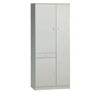 ARMADIO PORTABIANCHERIA 3 ANTE 1 CASSETTO, 77X34X183 CM