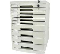 Armadio Portadocumenti Premium con 2-14 Cassetti e Serratura, Armadi per Archiviazione a Cassetti di Grande capacità con Etichette, per la Classificazione dei Contratti(Large (10 Layers))
