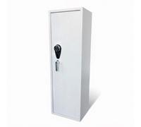 Armadio Portafucili Armi Blindato Fuciliera in Acciaio con Serratura Digitale e Chiave, Tesoretto, Tasca Porta Oggetti, Cassaforte Sicura Florida 148 x 30 x 25 Cm (Bianco Frassinato, 3 Posti)