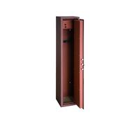 Utilia Armadio Portafucili 4 posti in Acciaio mm. 300x250x1480 h con serratura a Doppia mandata Cassetto portamunizioni Effetto legno - KG145-4 L