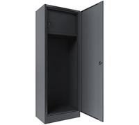 Armadio Portafucili In Lamiera Di Acciaio Fuciliera 10 Posti Armadietto Per Armi Con Cassetto Tesoretto Con Serratura E Doppia Chiave 148 x 53.5 x 32 Cm Colore Grigio Scuro Cassaforte