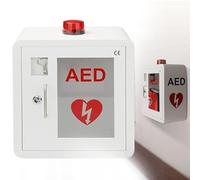 Armadio portaoggetti for defibrillatore DAE da parete, con chiave e sistema di allarme, luce stroboscopica di emergenza, bordo arrotondato for la maggior parte dei modelli DAE