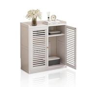 Armadio portaoggetti nascosto per router WiFi, nascondiglio modem da pavimento, ripiano in legno multistrato per router, elegante organizer invisibile per casa e ufficio, soluzione di gestione dei