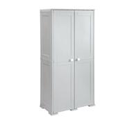 Armadio Portascope Esterno 2 Ante in Plastica 3 Ripiani 79x43x164 Grigio 4155C