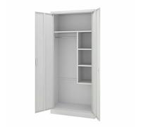 Armadio Portascope in Metallo 180x40 cm - Con Ripiani, Larghezza 60/80/100 cm