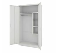 Armadio Portascope in Metallo 180x40 cm - Con Ripiani, Larghezza 60/80/100 cm